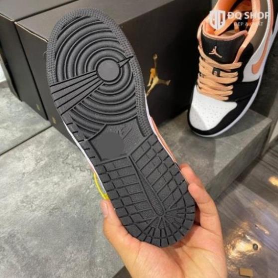 Giày thể thao JD1 jordan 1 low cam đào , Giày jd hồng đào cổ thấp nam nữ phối siêu xinh 2022
