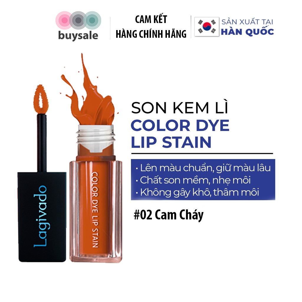 Son kem lì Hàn Quốc lên màu chuẩn, lâu trôi Color Dye Lip Stain dạng nước – 04 màu son đẹp - Buysales