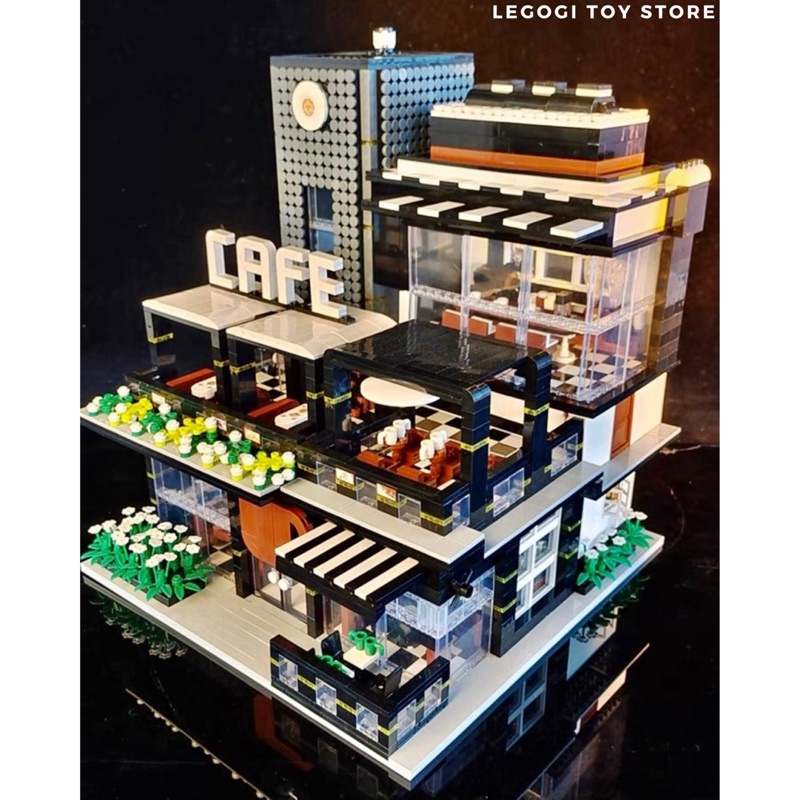 Đồ chơi lắp ghép Legogi QUÁN CAFE GREAT CAFE 4314 mảnh mô hình quán coffee trưng bày trang trí phòng quà tặng sinh nhật
