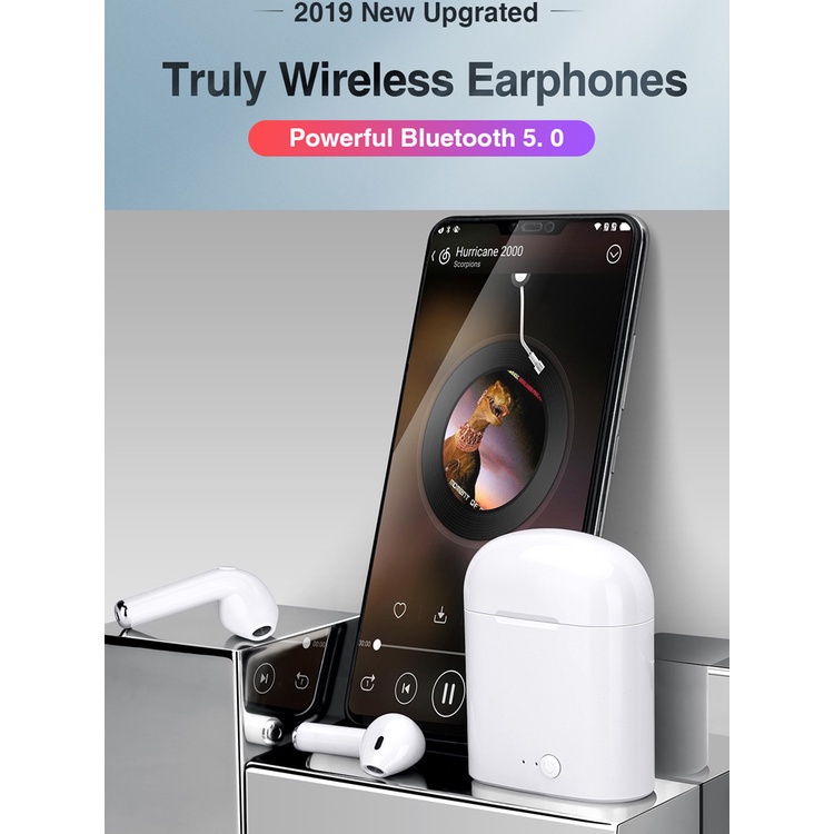 Tai nghe không dây i7s TWS kèm hộp sạc cho Xiaomi iPhone Android