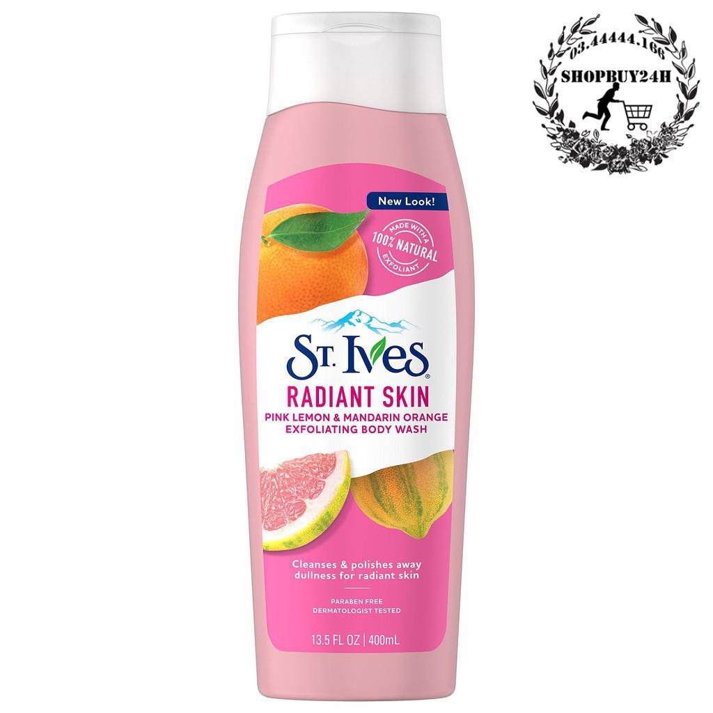 HCM -  Sữa tắm làm sáng da Hương Cam Chanh St. Ives Even & Bright body wash 709ml