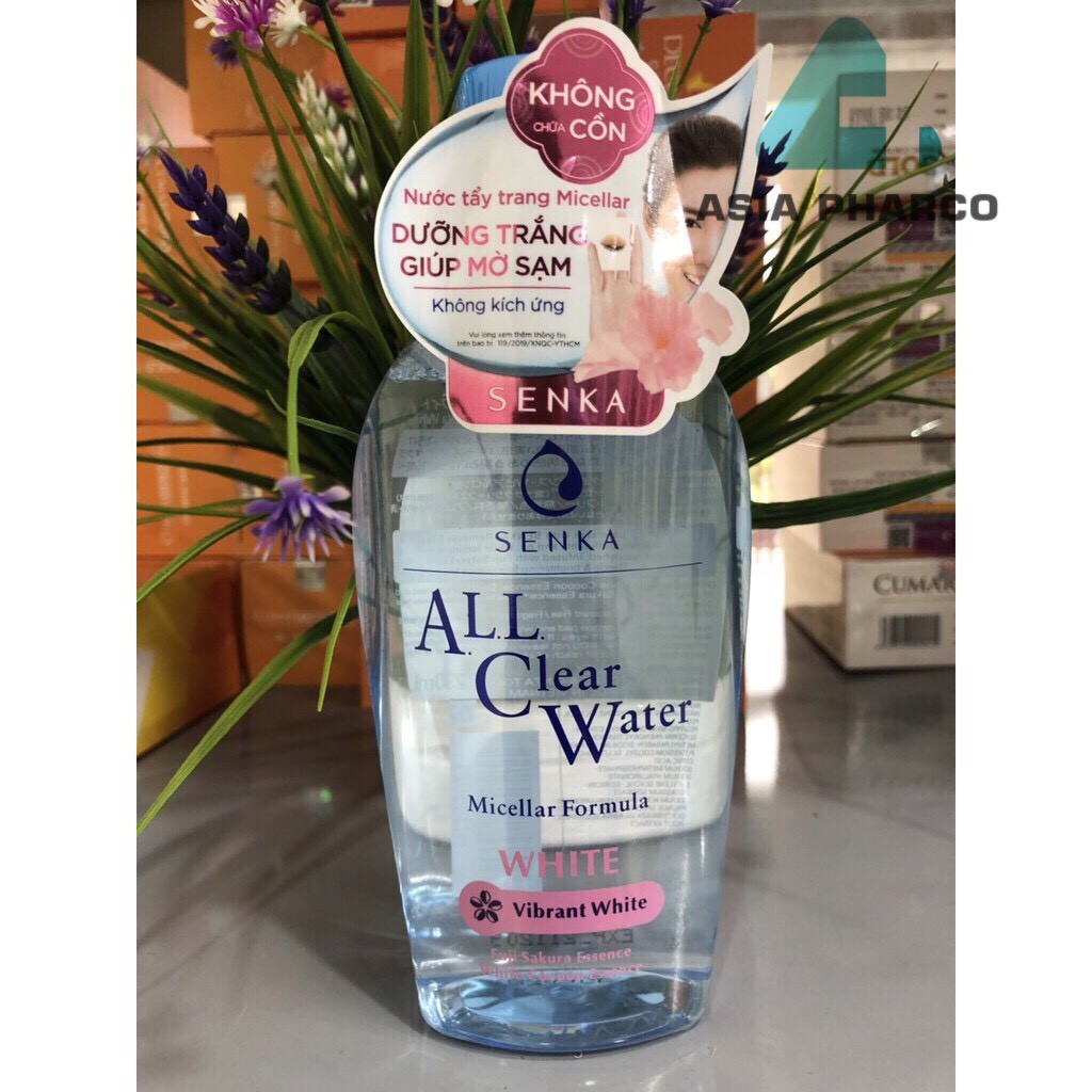 Nước tẩy trang dưỡng trắng Senka All Clear Water Micellar Formula White 230ml