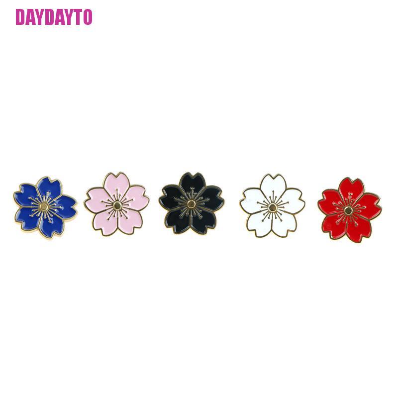 1 Huy Hiệu Cài Áo Hình Hoa Anh Đào Tráng Men