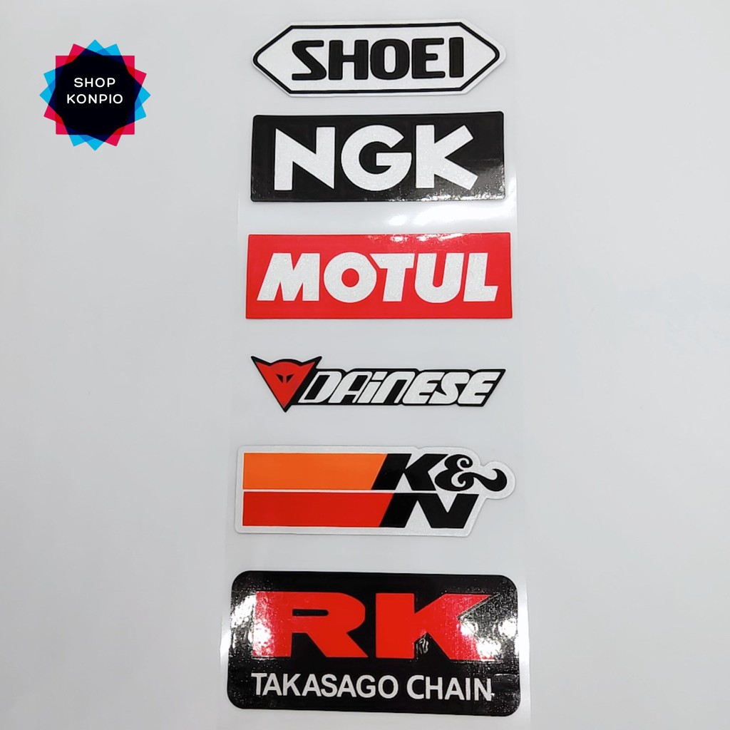 Bộ Tem Sticker Phản Quang Shoei Motul Cao Cấp Dán Xe Máy, Ô Tô, Mũ Bảo Hiểm, Chống Thấm Nước, Chống Bay Màu