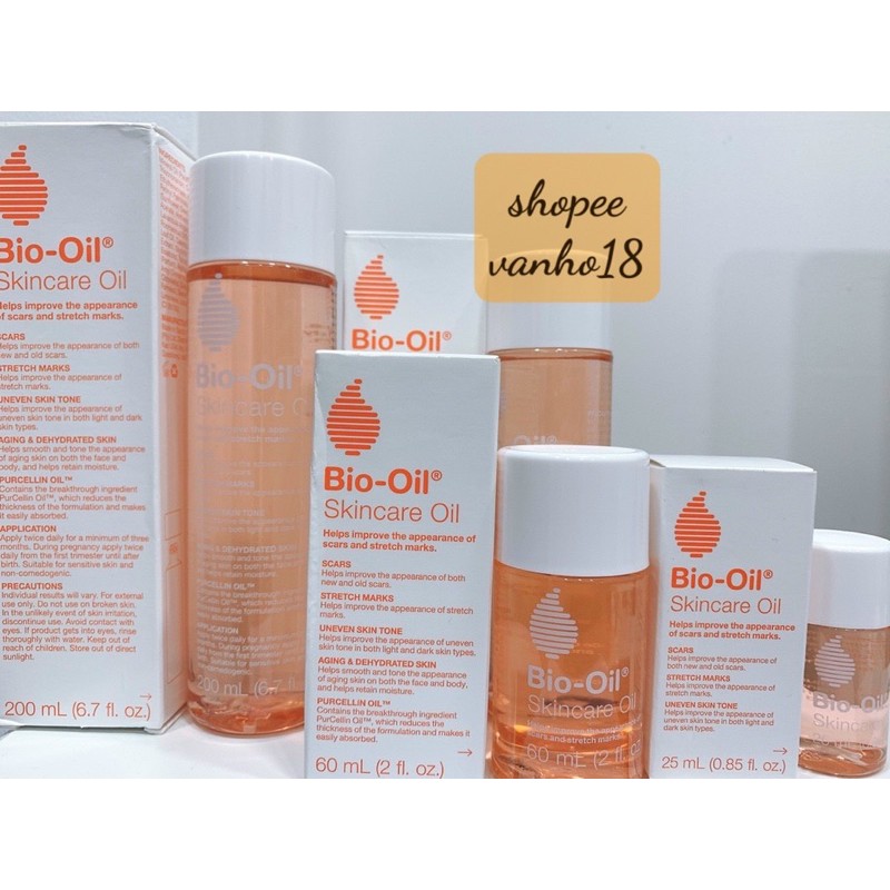 Tinh Dầu Bio-Oil Mờ Sẹo Và Giảm Rạn Da 25ml-60ml-125ml-200ml