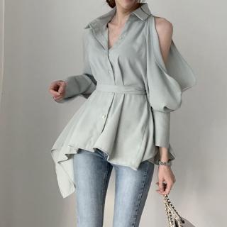 Áo sơ mi hở lưng cột dây thời trang cho nữ