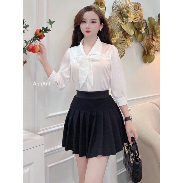 Áo Công Sở Nữ Kiểu Dáng Tay Nỡ Trẻ Trung Chất Von Cao Cấp Thoáng Mát WD5256