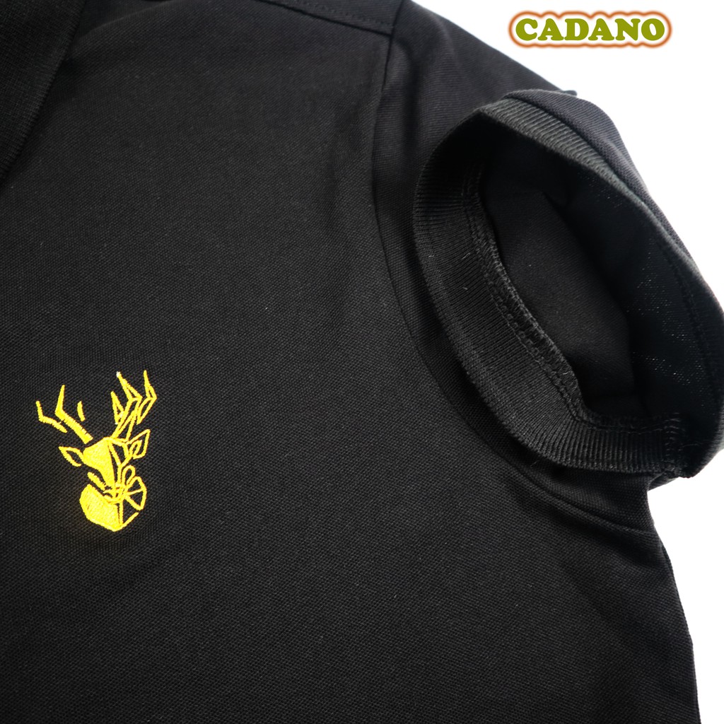 Áo polo nam , thương hiệu CADANO, thêu họa tiết, vải cotton co giãn màu đen lịch lãm - CADANO - CAD001 | BigBuy360 - bigbuy360.vn