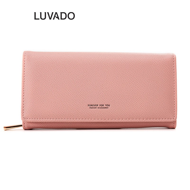 Ví nữ cầm tay dáng dài đẹp FOREVER FOR YOU nhiều ngăn thời trang cao cấp đựng tiền LUVADO VD305