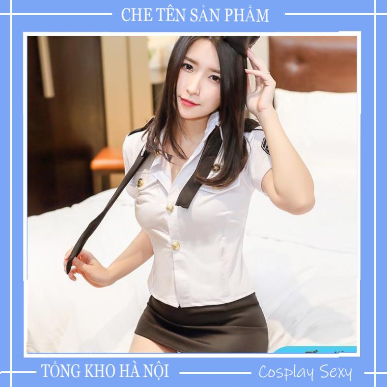 Cosplay Sexy Tiếp Viên - Bộ Đồ NGủ Cosplay Đồng Phục Nữ C.ảnh Sát CST1700 | BigBuy360 - bigbuy360.vn