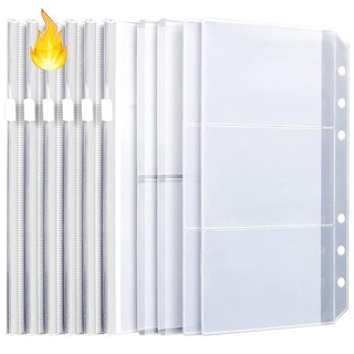 Set 24 túi bìa khổ A6 với 6 còng 3 loại cho sổ tay lập kế hoạch cá nhân phong bì túi đựng hóa đơn túi giữ thẻ