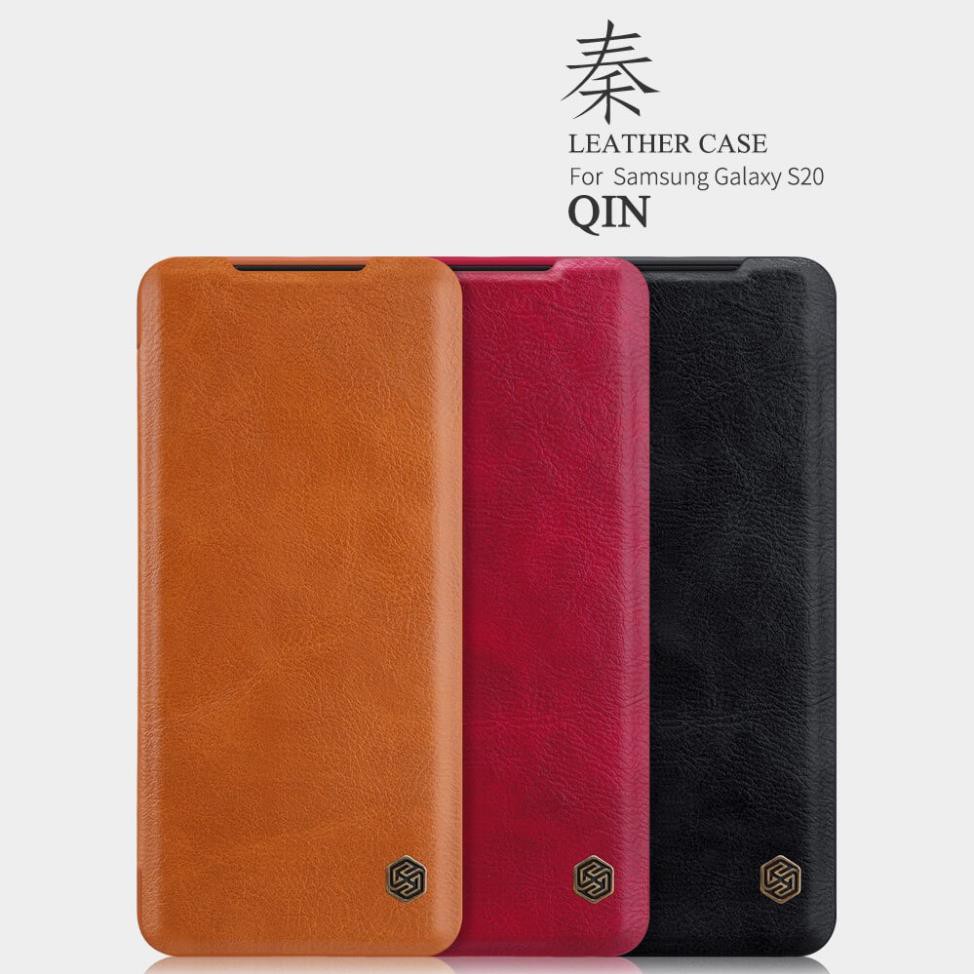 Bao da Leather cho Samsung Galaxy S20 hiệu Nillkin Qin (Chất liệu da cao cấp, có ngăn đựng thẻ) - Hàng chính hãng