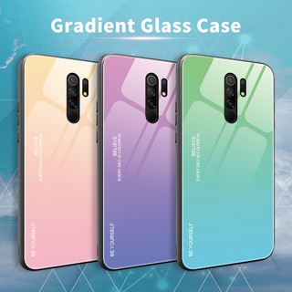 Ốp Điện Thoại Kính Cường Lực Cứng Màu Gradient Cho Xiaomi Redmi 9 8 8A 7 7A Redmi9 Redmi8 Redmi8A Redmi7 Redmi7A