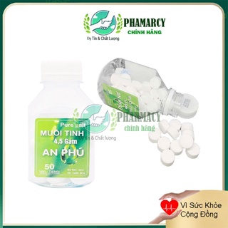Muối sinh lý Viên muối tinh Nacl 0.9% dạng viên tự pha với nước thành nước muối sinh lý tại gia đình An Phú 50 viên