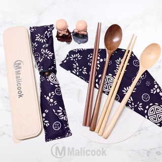 Set thìa đũa gỗ văn phòng [XẢ KHO-GIÁ HỦY DIỆT] MALICOOK
