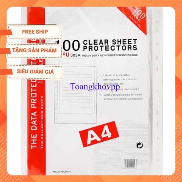 Sơ mi đục lỗ XiFu 303A A4 (Tập 100 tờ) - Bìa lá A4