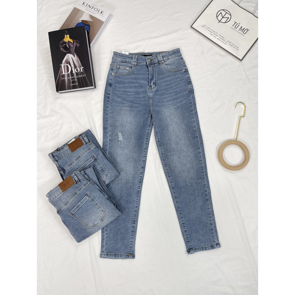 Quần jean bigsize trơn QJ0019 Tú Mỡ - Quần jean cho người béo mập 50-100KG- Thích hợp đi chơi - đi dạo