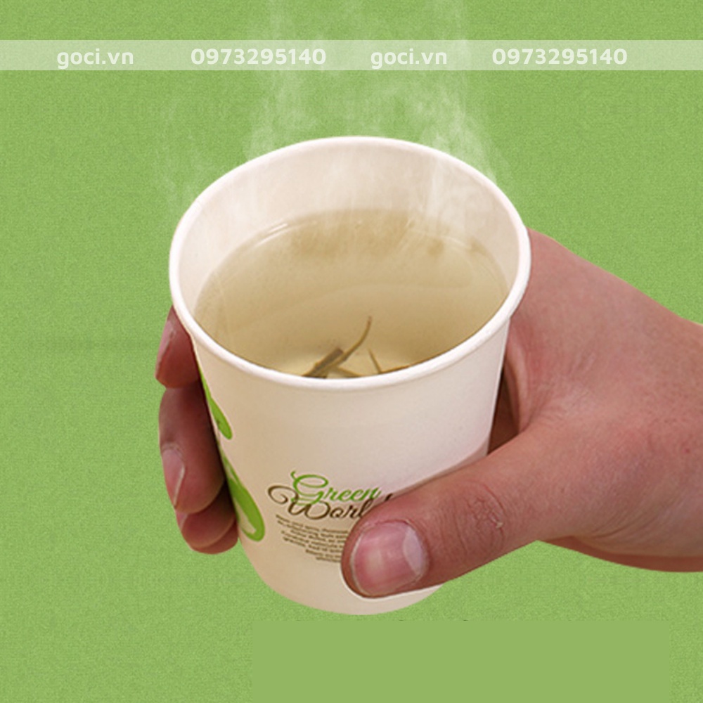Set 50 cốc giấy dùng 1 lần cốc giấy du lịch tự phân hủy 250ml tiện lợi nhỏ gọn dễ sử dụng thân thiện môi trường