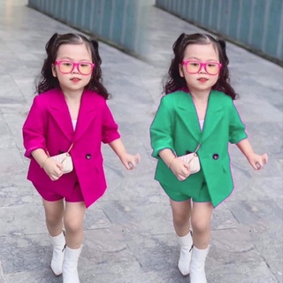 Set vest trơn 3 chi tiết phối áo dây cho bé gái
