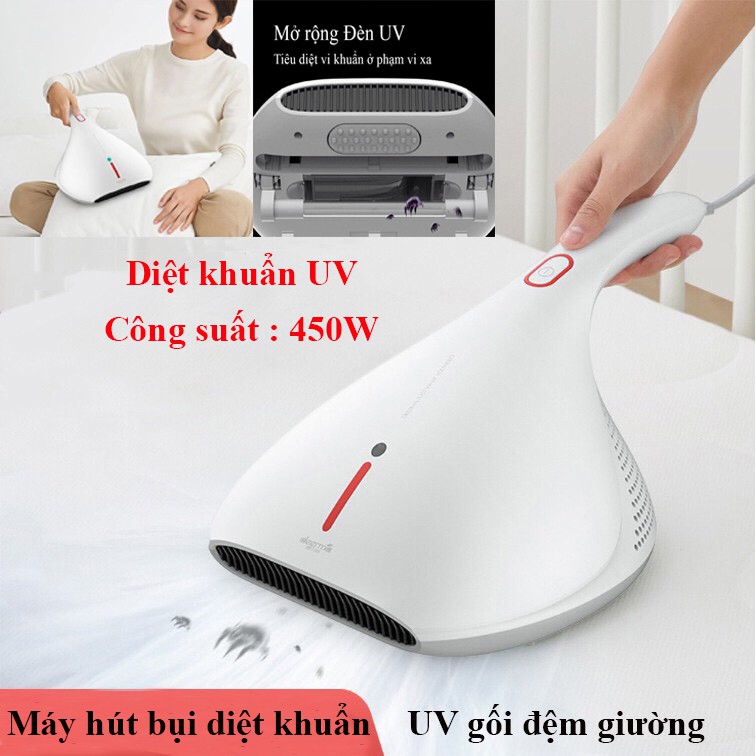 Máy hút bụi diệt khuẩn UV gối đệm NỆM giường SONGZHI & DEERMA CM800 VT161