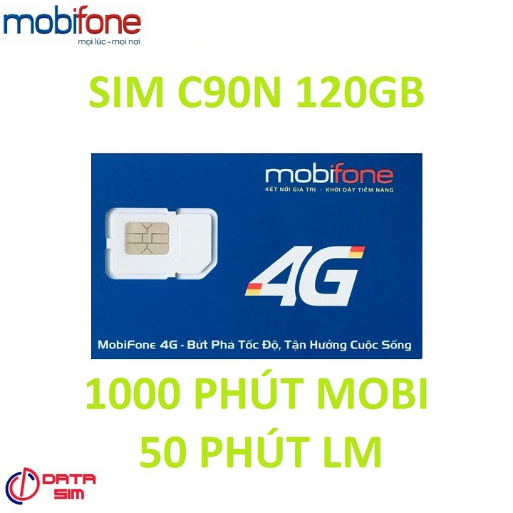 Sim 4G C90N MOBIFONE MỖI NGÀY 4GB 1000 PHÚT NỘI MẠNG 50 PHÚT LIÊN MẠNG CÓ SẴN THÁNG ĐẦU