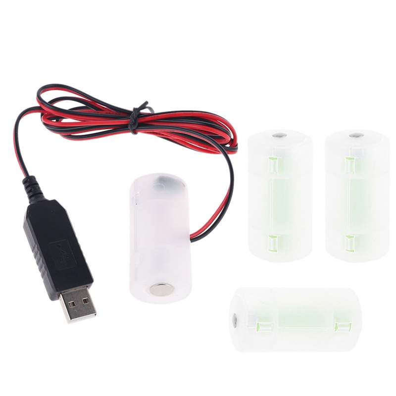 Bộ 1-4 Dây Cáp Sạc USB AM2 LR14 C 3V 4 5V 6V Chuyên Dụng