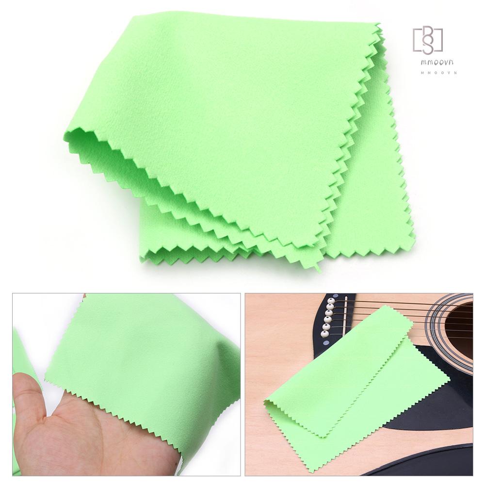 Khăn Lau Đánh Bóng Nhạc Cụ Hai Mặt Bằng Sợi Micro Mềm Mại Kích Thước 15cm * 15cm Màu Xanh Lá Dành Cho Guitar Bass Violin
