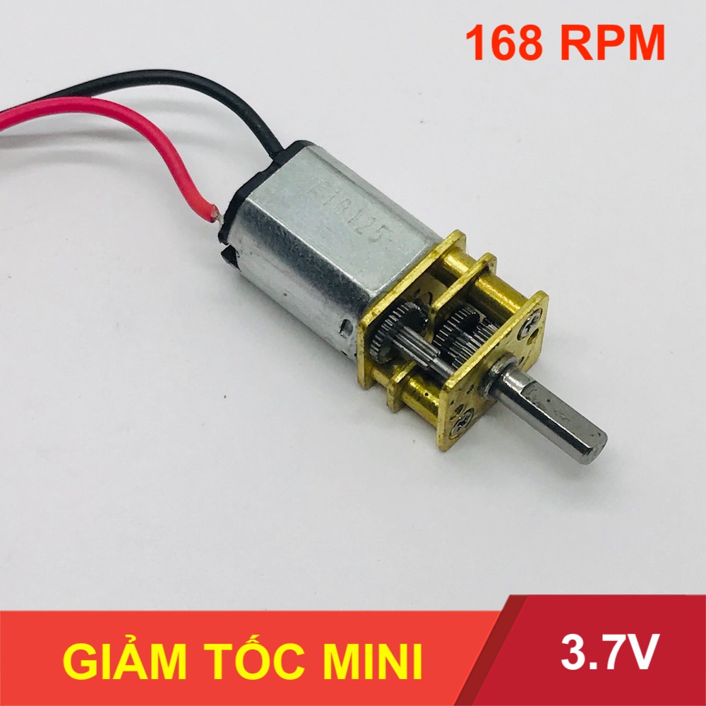 Motor giảm tốc mini GA12-N20 điện áp 3.7V tốc độ 168 RPM - LK0055-3