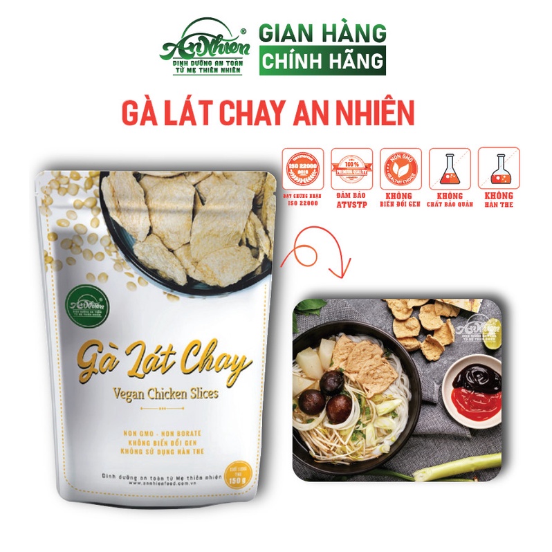 HÀNG CÔNG TY, 150G Gà Lát Chay An Nhiên, Thịt Chay, Thực Phẩm Chay Dinh Dưỡng, Thuần Chay Healthy, Đồ Ăn Chay