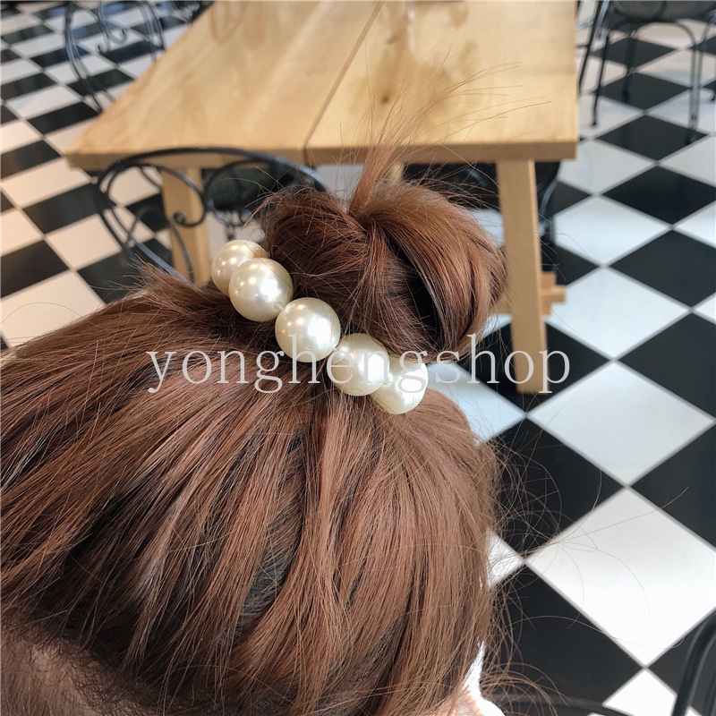Dây Cột Tóc Đính Ngọc Trai Nhân Tạo Thời Trang Dành Cho Nữ