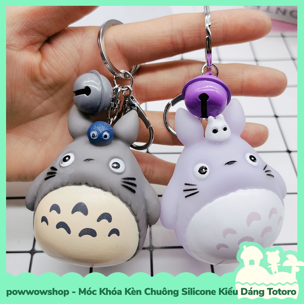 [Sẵn VN - Hỏa Tốc] Móc Khóa Silicone Kèn Chuông Kiểu Dáng Anime Manga Totoro Nhiều Màu