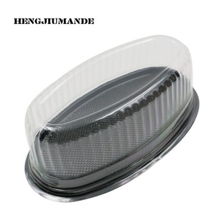 Hộp oval đế đen nắp trong f70 đựng bánh mỳ hoa cúc, cheese cake, bánh bò