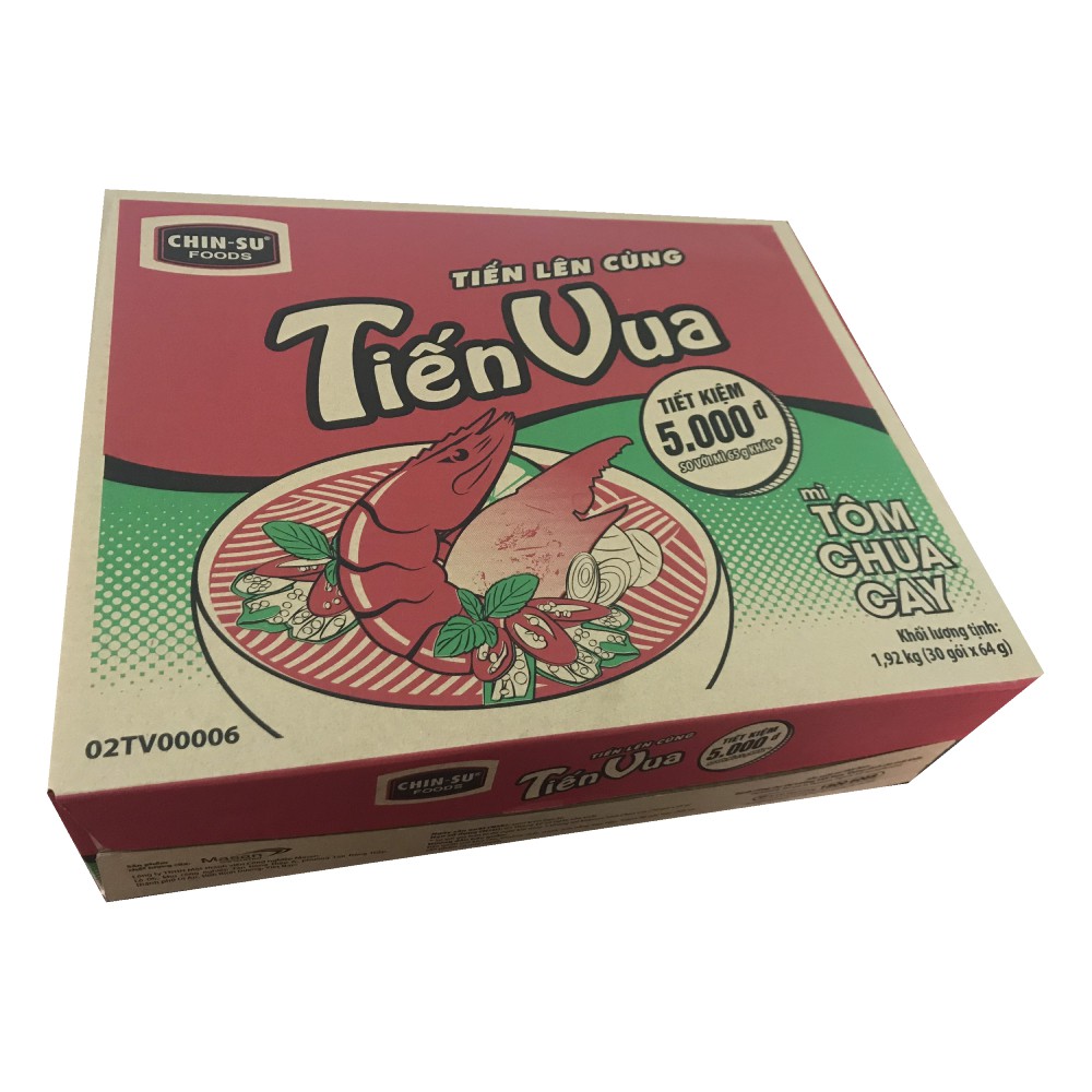 THÙNG 30 GÓI MÌ TIẾN VUA TÔM CHUA CAY 64GR | BigBuy360 - bigbuy360.vn