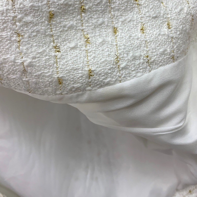 Áo dạ tweed vặn thừng túi đôi