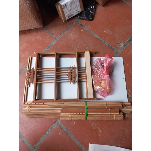 Khung lồng tập lực nan trúc 50*25*30 nan mau 1,1cm phụ kiện lồng chim Minibica LC97