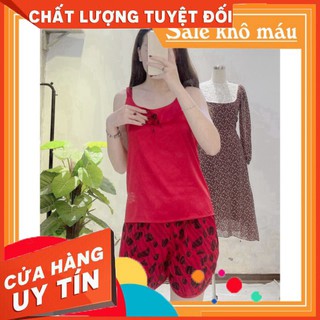 - Bộ lụa đùi cao cấp - đồ mặc nhà bộ ngủ 2 dây siêu rẻ đẹp chất vải cực mát