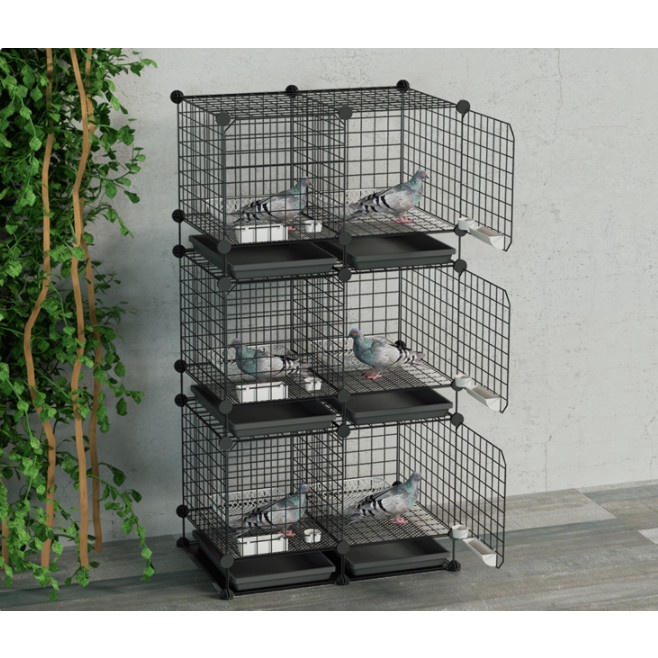 Chuồng quây chim bồ câu dễ lắp ráp nhiều size 2 màu đen và trắng