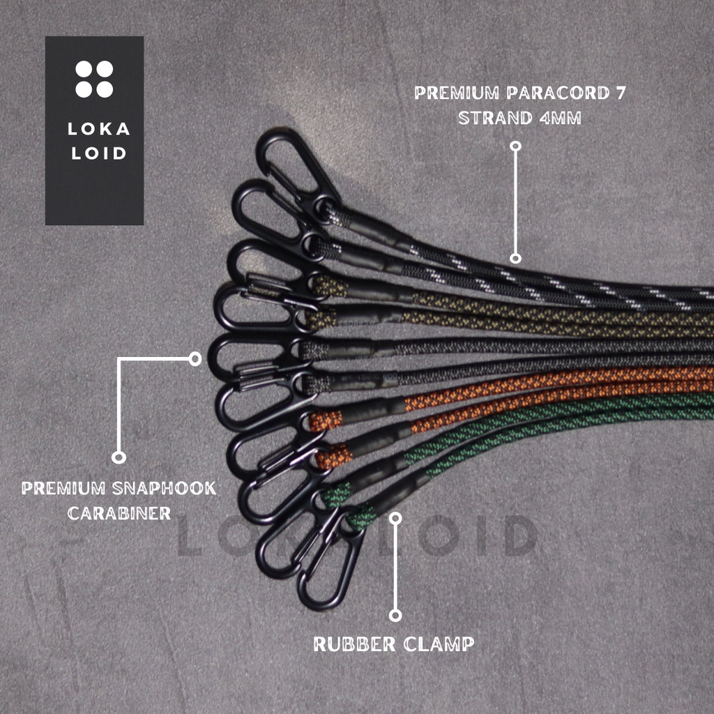 Dây Đeo Khẩu Trang Paracord 4mm Bằng Hợp Kim Sắt Chống Rỉ Sét Cho Nam Nữ