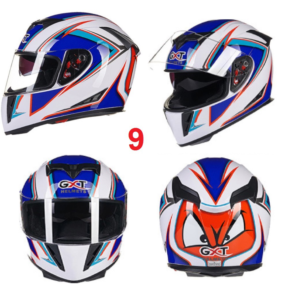 Mũ nón bảo hiểm GXT fullface full face TQ màu trắng mặt quỷ