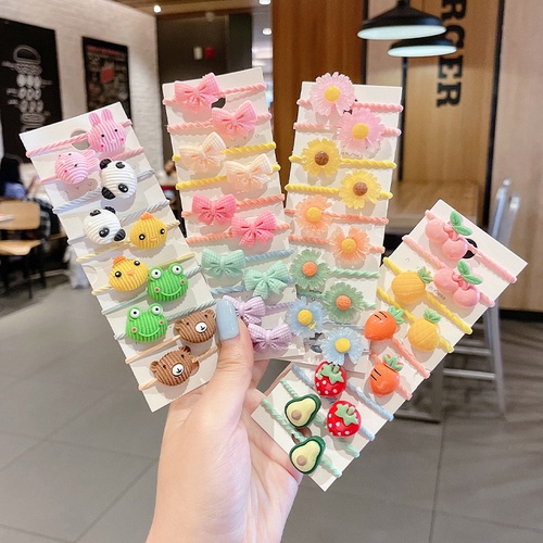 Dây Buộc Tóc Cao Su Họa Tiết Hoạt Hình Dễ Thương Cho Bé Gái