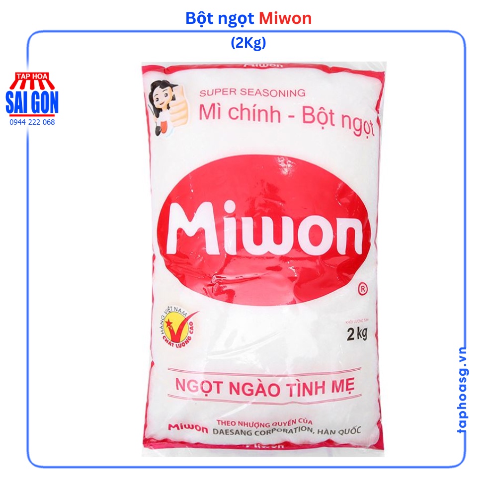 Bột Ngọt Mì Chính Miwon Gói 454g, 1kg, 2kg Thương Hiệu Hàn Quốc