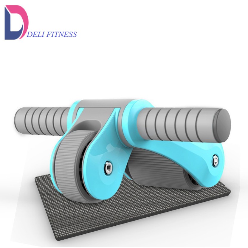 Con lăn tập bụng 2 bánh Gym Roller( Xanh Dương) GẤP GỌN TIỆN LỢI- HÀNG CHUẨN BẢO HÀNH 12 THÁNG