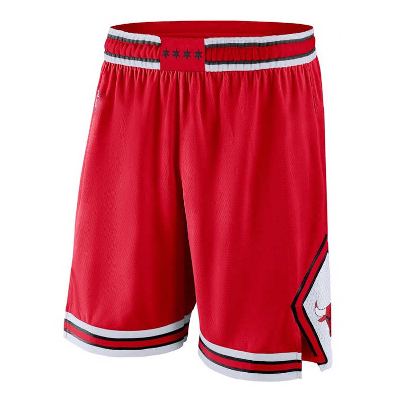 Quần Short Thêu Hình Bò Tót chicago bulls Phong Cách retro
