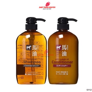 Bộ Dầu Gội + Xả Mỡ Ngựa Horse Oil 600Ml Nhật Bản