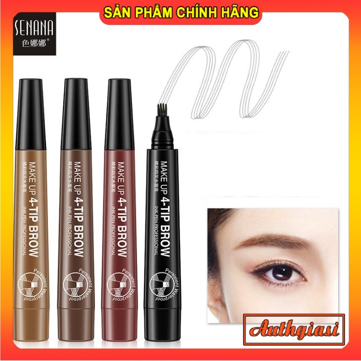 Kẻ mày phẩy sợi Senana Make up 4 Tip Brow Ink Pen bền màu lâu trôi | WebRaoVat - webraovat.net.vn