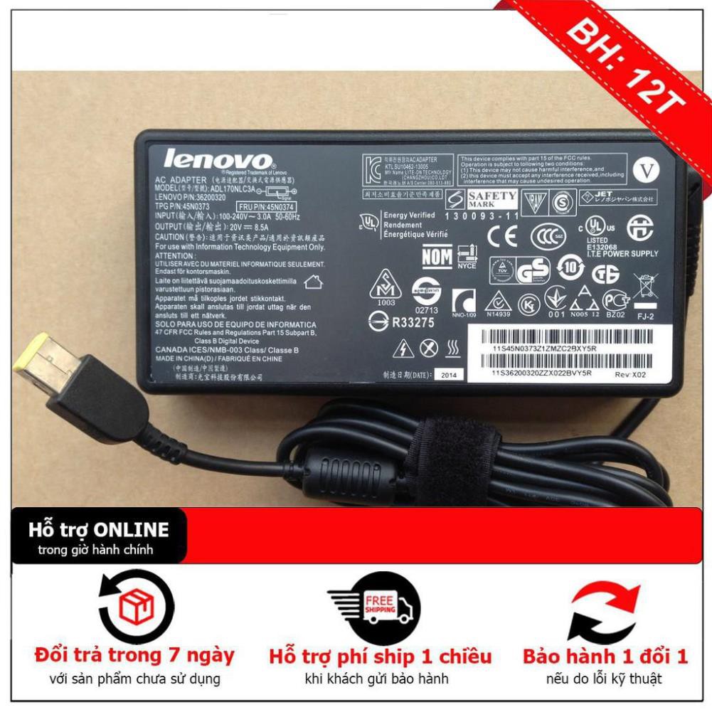 Sạc Lenovo Thinkpad  20V 8.5A,170W T530,T540p,T550,X240,X240s,X250, 45N0373 ADL170NDC3A,Yoga 15 (S5 ),ThinkPad 11e