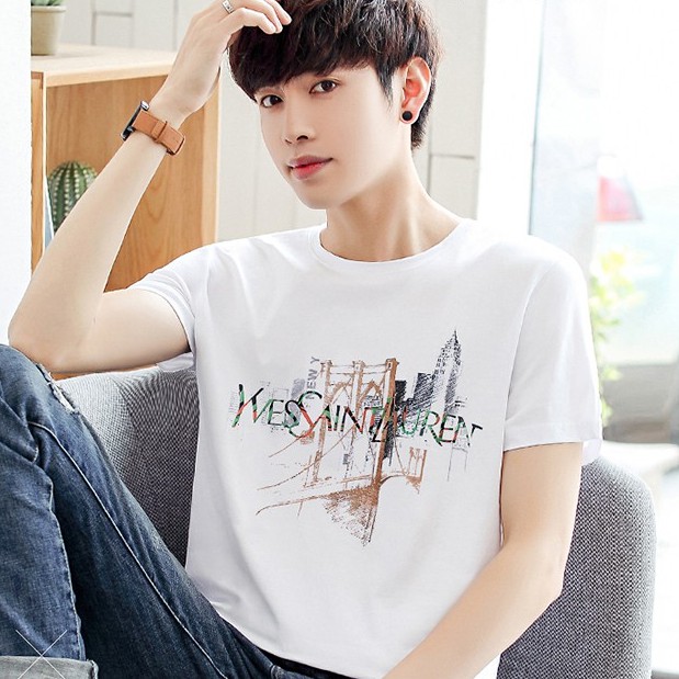 Follow Shop Săn Deal Hot Ngày 12/12 Áo Thun Nam Tay Ngắn In Nhiệt Hình Lâu Đài Wessaint Laurent ATN4156 | BigBuy360 - bigbuy360.vn