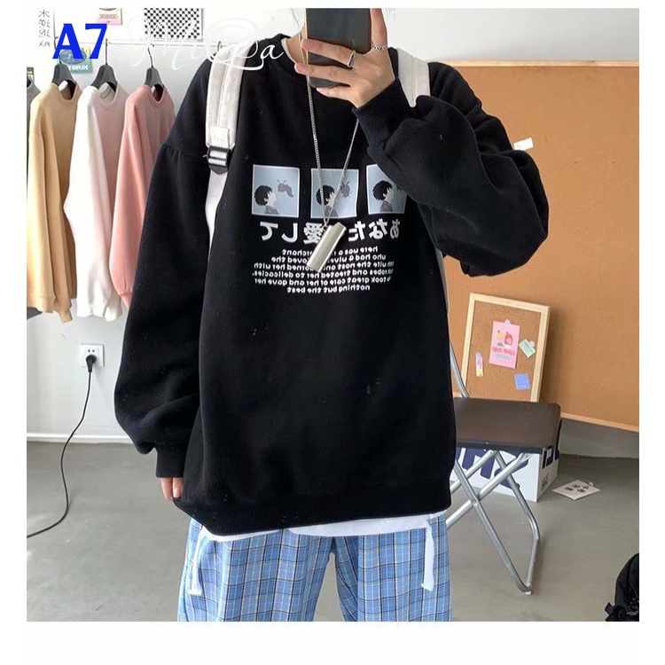 Áo Nỉ Bông Thời Trang UNISEX Hoạ Tiết Cậu Bé Nhật Bản 🙋/ HOODIE FREESIZE 💜MiQa 💜 #15 | BigBuy360 - bigbuy360.vn