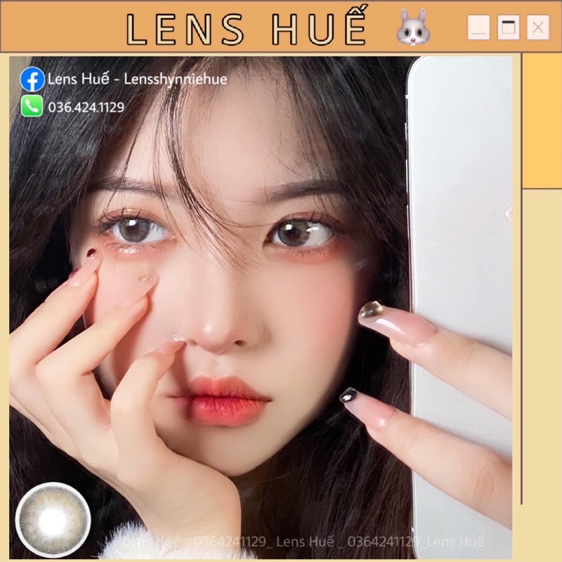 ❌ Lens Nâu pha xám giãn vừa tự nhiên quốc dân siêu hot ✨ - Lens Huế ( kính áp tròng )