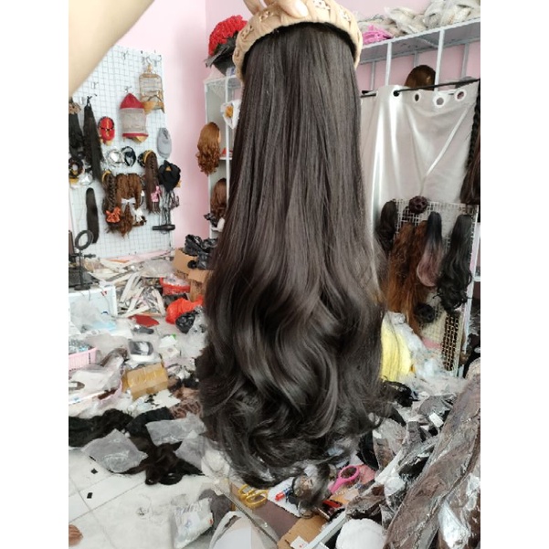 tóc giả cài băng đó kèm kiu xoăn